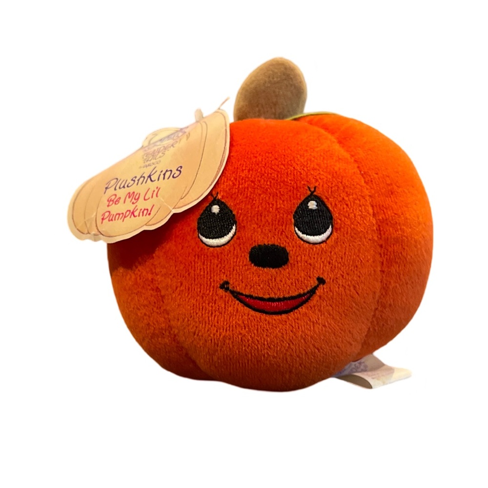 Vintage 1999 Precious Moments Tender Tails “Plushkins” Plush Be My Lil Pumpkin